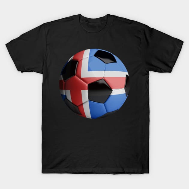 Iceland Soccer Ball T-Shirt by reapolo